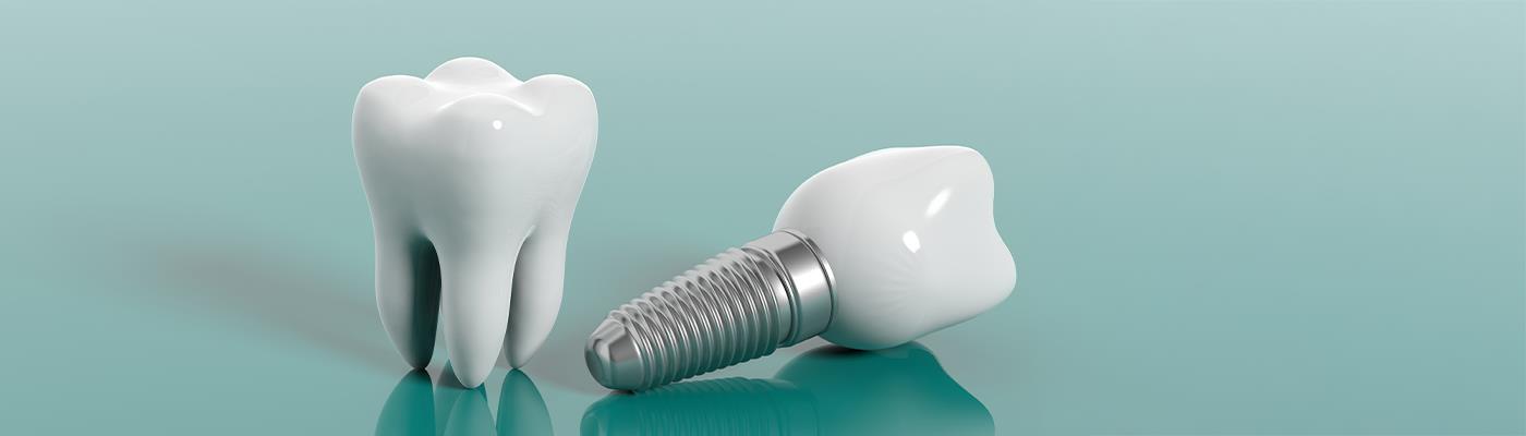 patient checking teeth